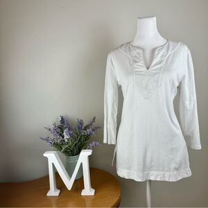 Lauren Ralph Lauren White Cotton Tunic - Size Medium - EUC